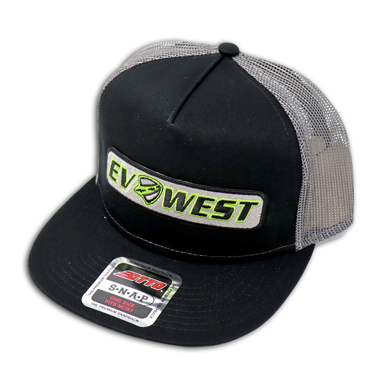 Trucker Hat - EV West - Black on Gray