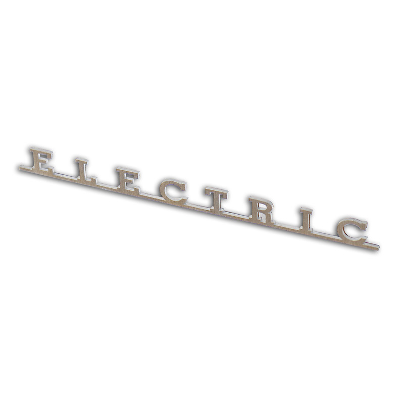 Custom "ELECTRIC" Aluminum Vehicle Badge